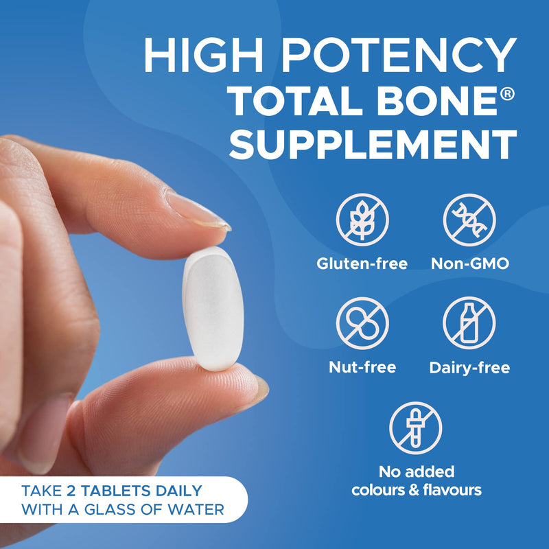 Total Bone� Calcium Mineral Complex, 180 Vegetarian Tablets (3 Month Supply), High Strength Osteo Tablets for Strong Bones & Teeth, Provides 100% NRV Calcium with Vitamin D, Zinc & Magnesium - BeesActive Australia