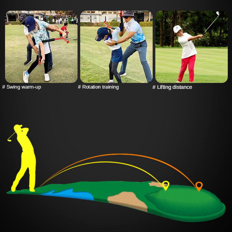 Tiyano Golf Swing Training Aid,Golf Spinner Swing Motion Trainer,Swing Trainer Correct Wrong Swing,Golf Posture Correction Improving Gesture, for Beginners Training Aid Indoor Golf Equipment Red - BeesActive Australia