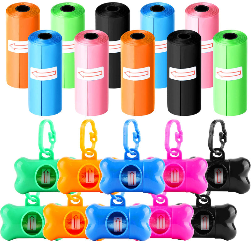 Arroyner 10 Pack Bone Shaped Poop Bag Dispenser Pet Waste Disposal Bag Dispenser ( Random Color ) Random Color (10 Pack) - BeesActive Australia