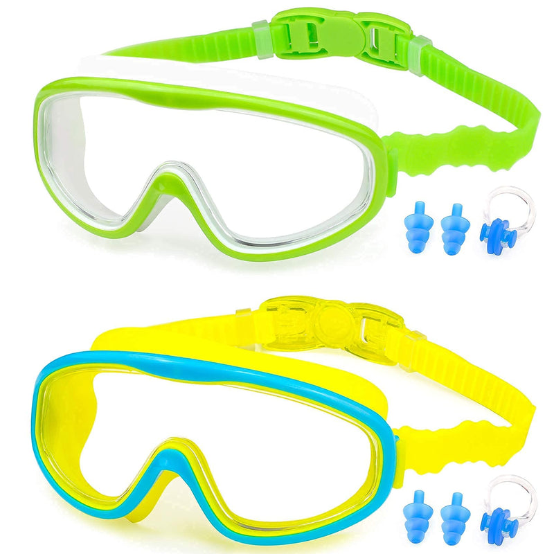 KAILIMENG Swimming Goggles for Kids - 4 Pack Kids Swim Goggles for Toddlers Youth Child Age 4 to 15, No Leaking, Large Frame, Clear & Wide View, Anti-Fog & UV Protection - BeesActive Australia