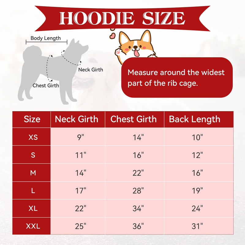 Dog Hoodie Dog Sweater Red Buffalo Plaid Dog Clothes Warm and Soft Breathable Cozy Dog Hoodies for Small Medium Large Dogs with Pocket - BeesActive Australia