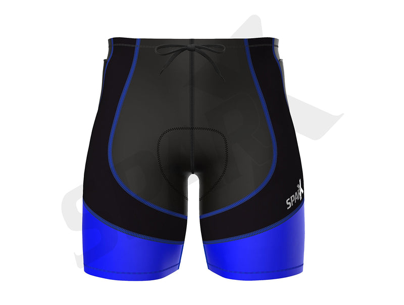 Sparx X Energy Men's Compression Triathlon Short Tri Cycling Bike Swim Run Black/Blue Small - BeesActive Australia