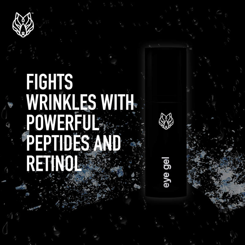 Black Wolf Nation Double Duty Glacier Eye Gel - 1 Fl Oz - Caffeine Improves the Appearance of Dark Circles and Under Eye Bags - Invigorating Glacier Formula Wakes Up Your Eyes - BeesActive Australia