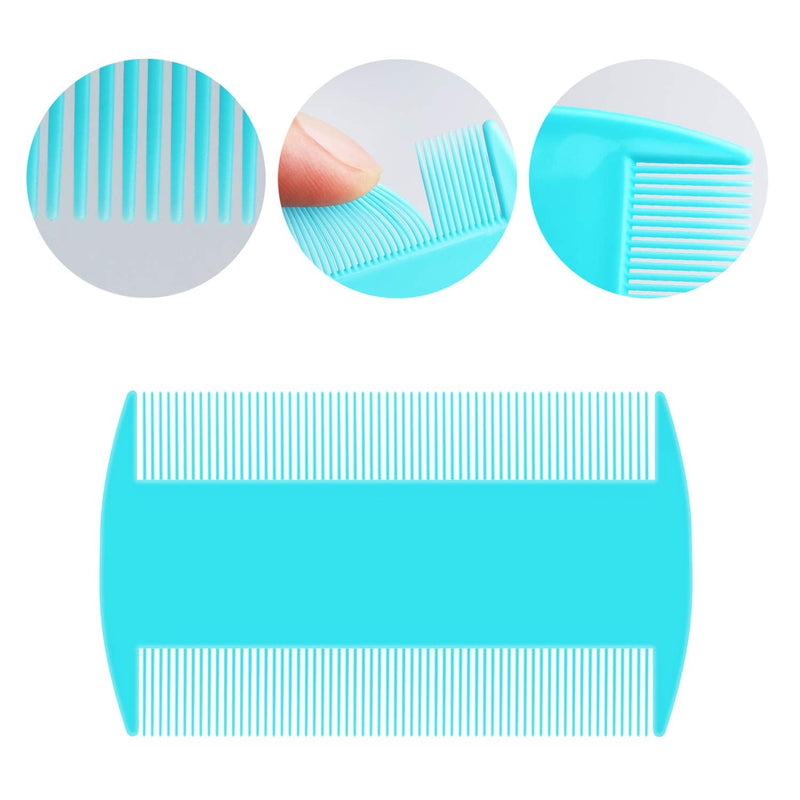 MWOOT 6 Pieces Pet Hair Nit Lice Combs Set,Stainless Steel Metal Nit Comb Dandruff Flakes Removal Double Sided Teeth Comb - BeesActive Australia