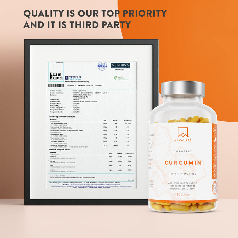 Turmeric and Black Pepper Capsules [ 600 Mg ] - 180 Vegan Turmeric Capsules - 95% Curcumin Extract & Piperine - Tumeric Supplements with Black Pepper High Strength - Non-GMO - 3rd Party Tested - BeesActive Australia