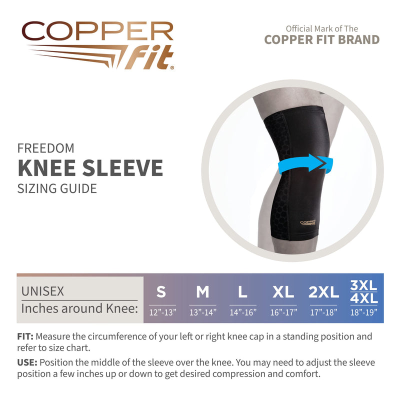 Copper Fit Freedom Knee Compression Sleeve Medium - BeesActive Australia