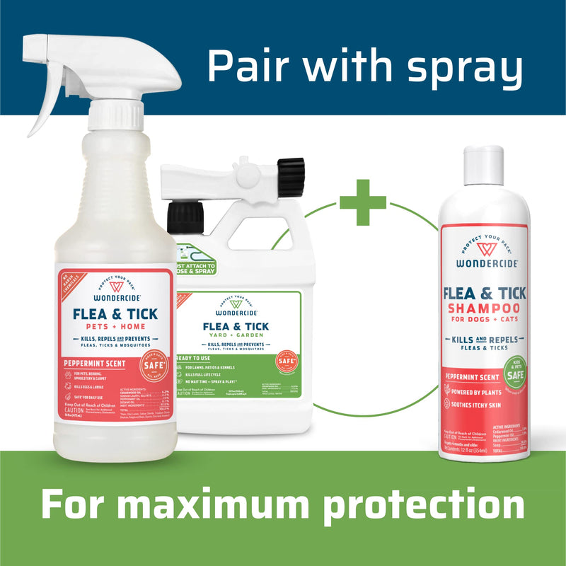 Wondercide - Flea and Tick Shampoo for Dogs and Cats - Flea and Tick Killer, Repellent with Natural Essential Oils - Powered by Plants - Pet and Family Safe - 12 Fl oz - BeesActive Australia