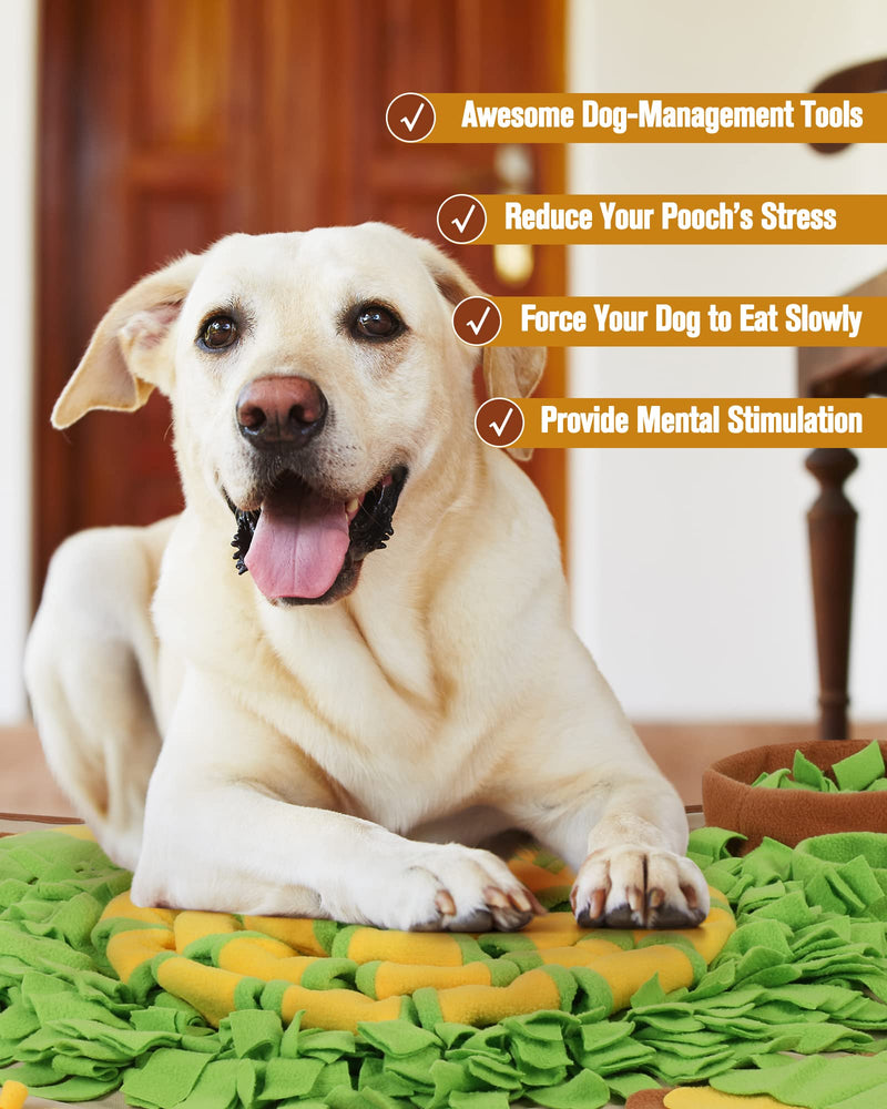 Snuffle Mat for Large Dogs, Interactive Sniff Feeding Training Mat for Puppy Slow Feeder Play Activity Game for Boredom and Stress Relief for Outdoor Indoor Small Medium Breed Pet - BeesActive Australia
