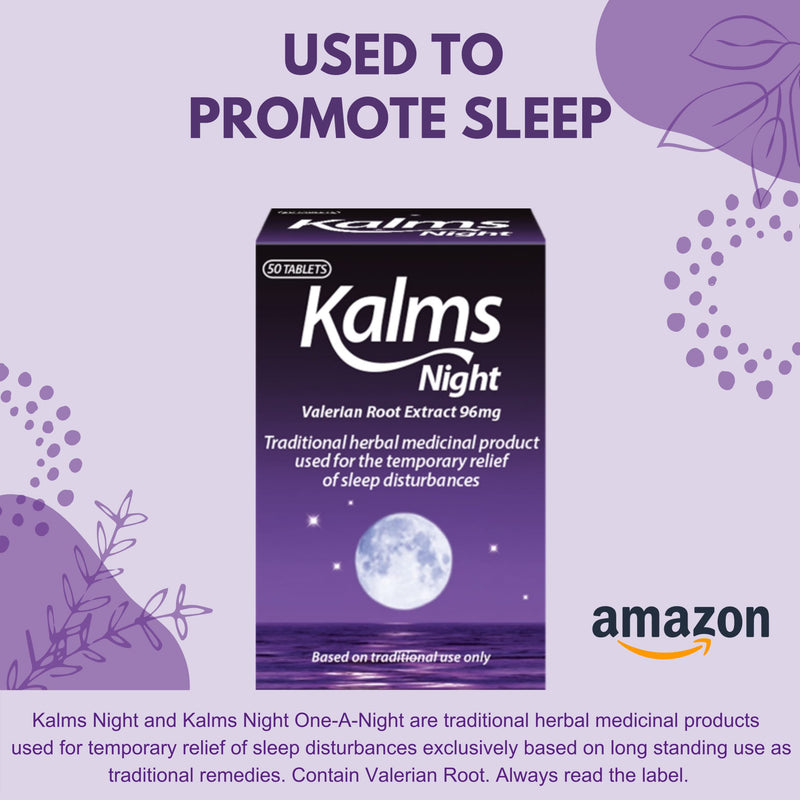 Kalms Night, 50 Tablets - Traditional Herbal Medicinal Product Used For The Temporary Relief Of Sleep Disturbances - BeesActive Australia