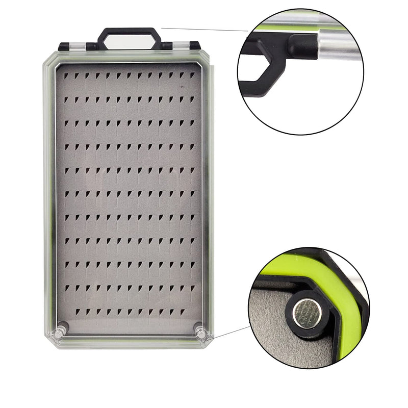 Fly Box Magnet Waterproof Fly Fishing Box Smart Pocket Size Fishing Storage Fishing Tackle Case (5.31X3.35X0.79inch) 5.31X3.35X0.79inch - BeesActive Australia