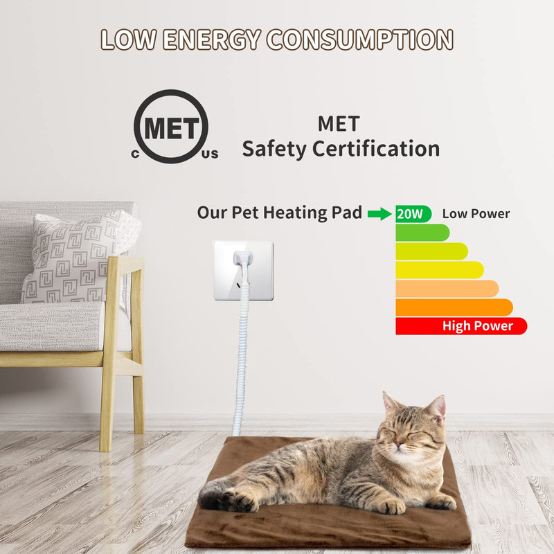 NAMOTEK Pet Heating Pad, Safe Electric Heating Pad for Dogs and Cats Indoor Warming Pad with Auto Constant Temperature 15.7" x 12" - BeesActive Australia