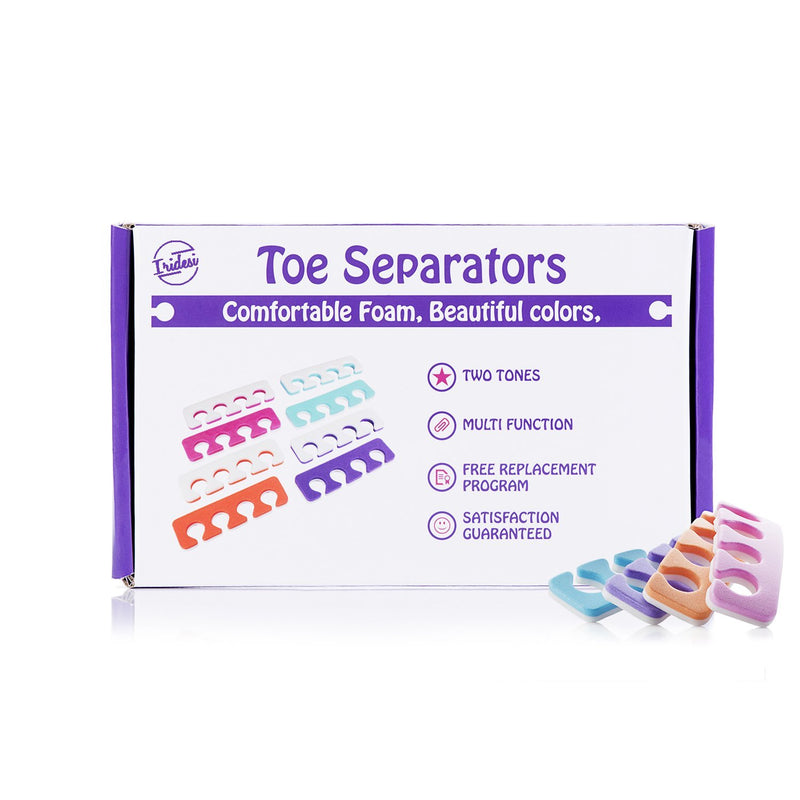 Toe Separators, Soft Two Tone Toe Spacers, Great Toe Cushions, Apply Nail Polish During Pedicure and Other Uses, 12 Pack - BeesActive Australia