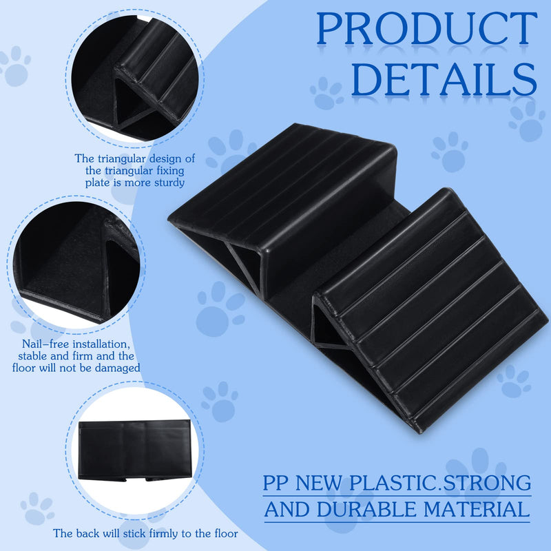 4 Pcs Support Feet for Pet Gate Plastic Triangle Reinforcement Fitting Dog Panel Isolation Fence Free Standing Pet Gate Dog Fence Panels for Configurable Wood Dog Gate Doggie Guardrail, Black - BeesActive Australia