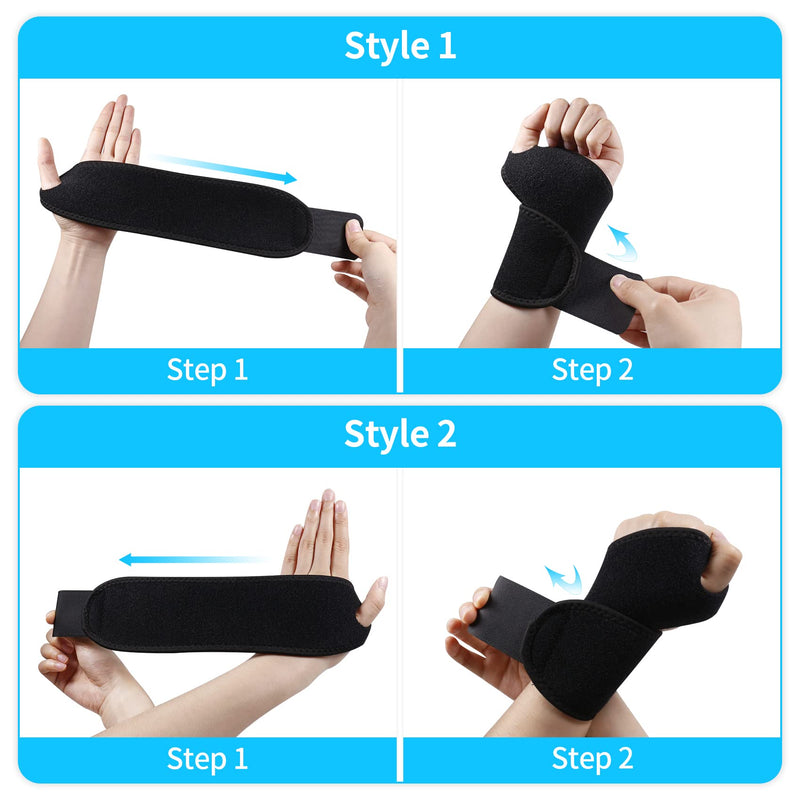 Wrist Supports 1Pair, Wrist Straps Right&Left Hand, Wrist Compression Support for Arthritis, Wrist Braces for Gym, Breathable Adjustable Relief for Carpal Tunnel Tendonitis Weightlifting Joint Pain 1 Pair - BeesActive Australia