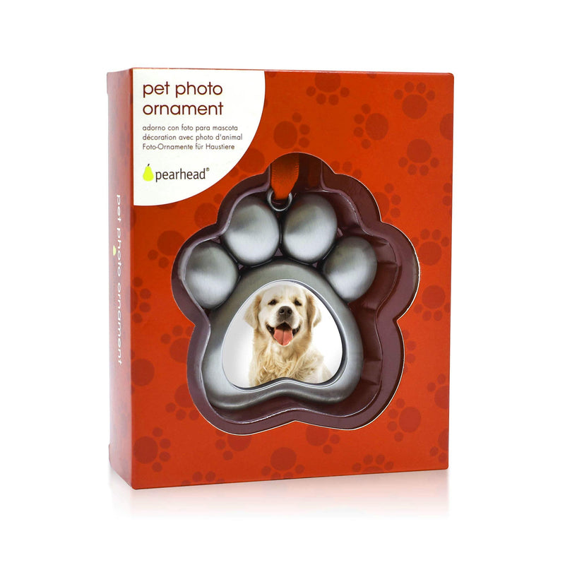 Pearhead Pet Holiday Ornament, Pet Owner Christmas Keepsake, Holiday Paw Print Ornament, Dog or Cat Photo Frame Christmas Ornament Pawprint Picture Ornament - BeesActive Australia