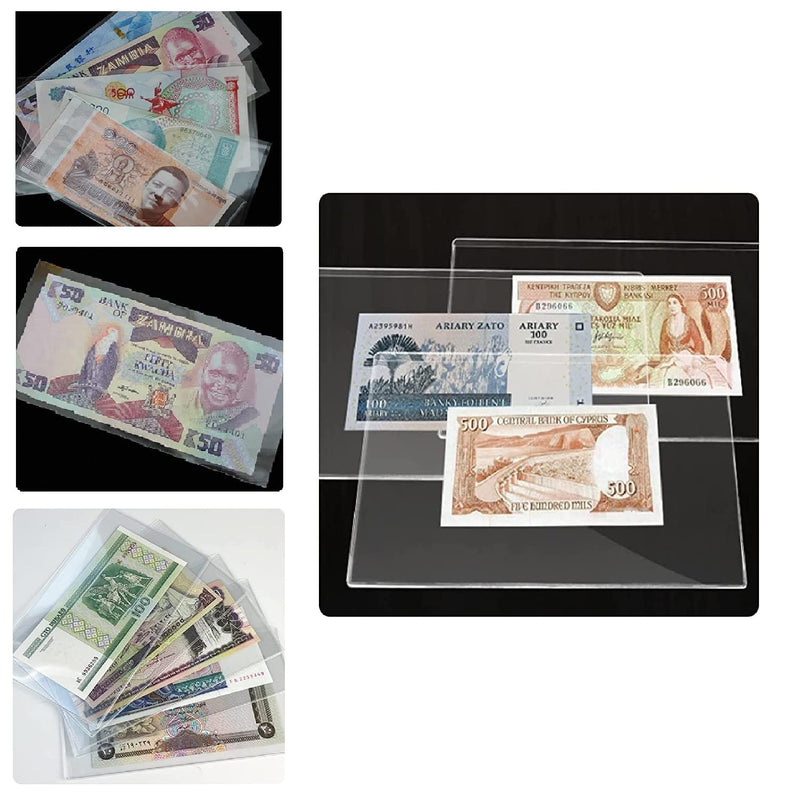 Dollar Bill Collector with Storage Case Paper Money Album Sleeve Protector Bag Durable Plastic banknote Collection Long Term Collection Album for Stamp banknote Letter etc. - BeesActive Australia