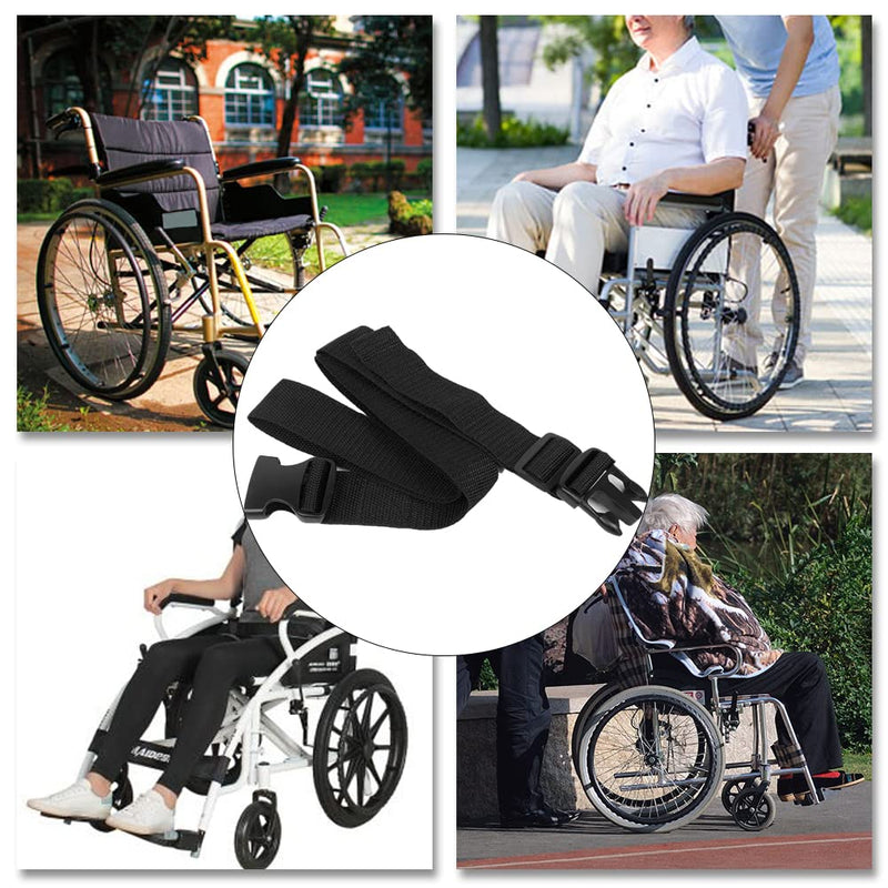 Adjustable Wheelchair Seat Belt Safety Strap with Buckle Cushioning Seat Belt for Take Care of Patient, Black - BeesActive Australia