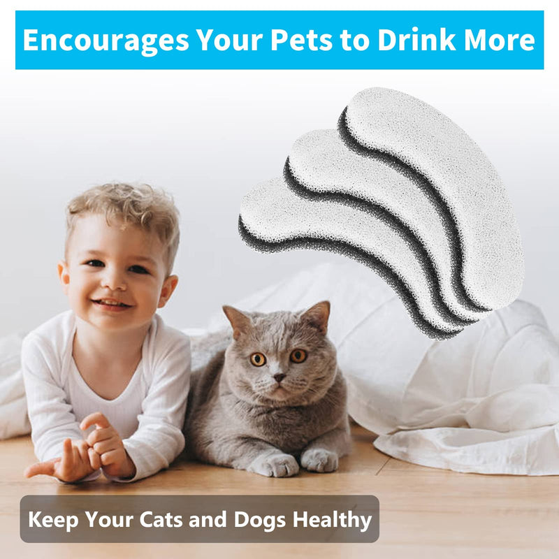 MyfatBOSS Pet Water Fountain Filters Compatible with WF050 Cat Fountain, Cat Dog Water Fountain Replacement Filter Activated Carbon Filters, 12 Packs - BeesActive Australia