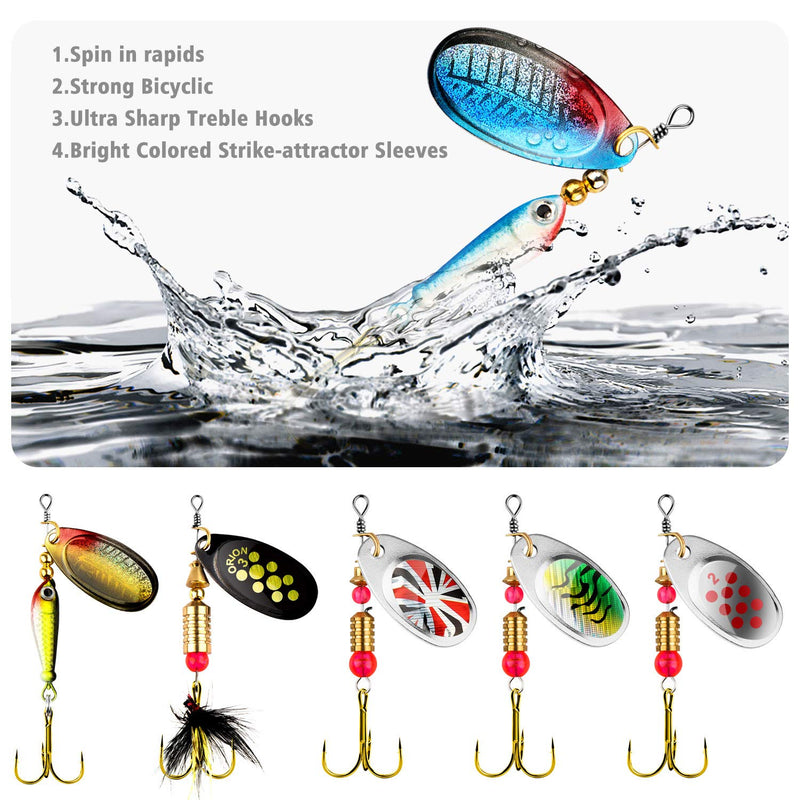 CharmYee Fishing Lures Baits Tackle Kit Set Including Multi Jointed swimbaits, Spinnerbaits, Topwater Lures, Plastic Worms, Jigs,Minnow，Vib and More Fishing Gear for Bass,133Pcs Fishing Lure Tackle - BeesActive Australia