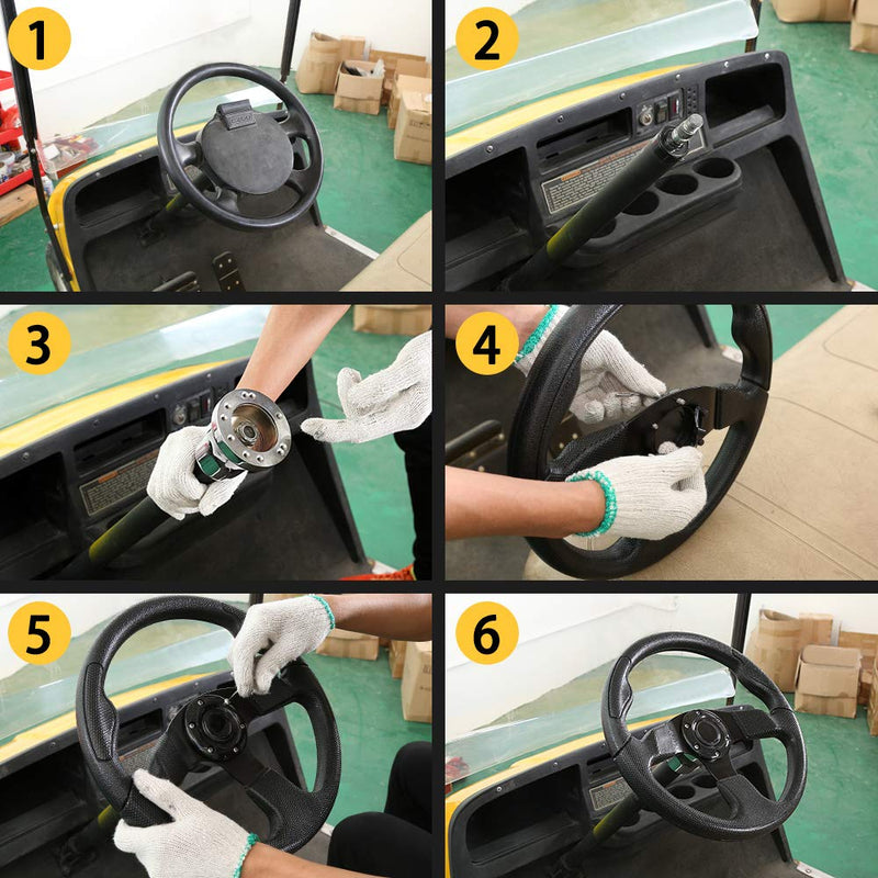 10L0L Universal Golf Cart Steering Wheel and Hub Adapter for EZGO Club Car Yamaha (Sold Separately) Adapter for Yamaha - BeesActive Australia