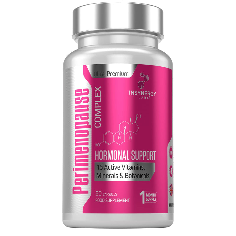 Ultra Premium Perimenopause Supplements with Black Cohosh - Highest Strength in the UK Perimenopause Vitamins Complex 15 in 1 | Menopause Relief Supplement for Women | 60 Vegan Tablets Hormone Support - BeesActive Australia