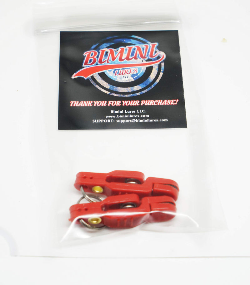 [AUSTRALIA] - Bimini Lures Pro Snap Weights for trolling - Red Clip Red - 2 Clips per pack 