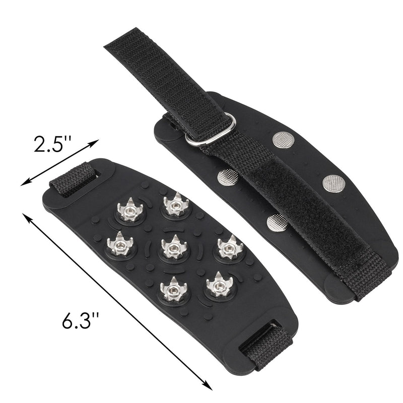 FANBX F Crampon Traction Cleats Anti-Skid Traction Grips Crampons Spikes 7 Point Cleats for Footwear for Walking, Jogging, Hiking, Mountaineering Ice Snow Grips Black - BeesActive Australia