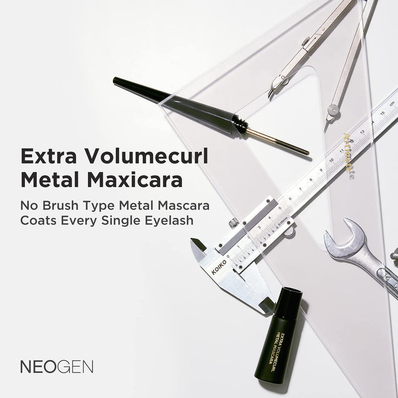 DERMALOGY BY NEOGENLAB EXTRA VOLUME CURL METAL MASCARA I EYE LINER I EYELASH CURLER BLACK - BeesActive Australia