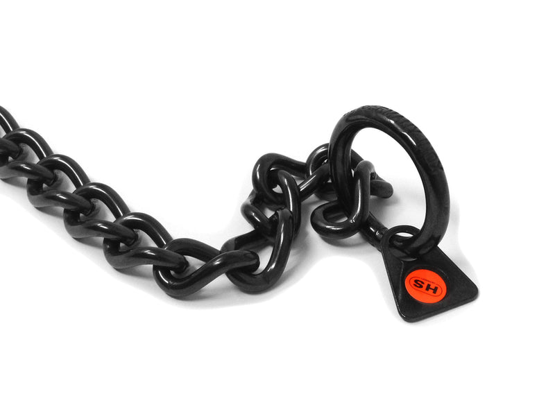 Herm Sprenger Black Stainless Steel Choke Dog Training Collar No-Pull Slip Chain for Small Medium Large Dogs for Easy Control Show Chain Collar Made in Germany 3mm 22in (55cm) - BeesActive Australia