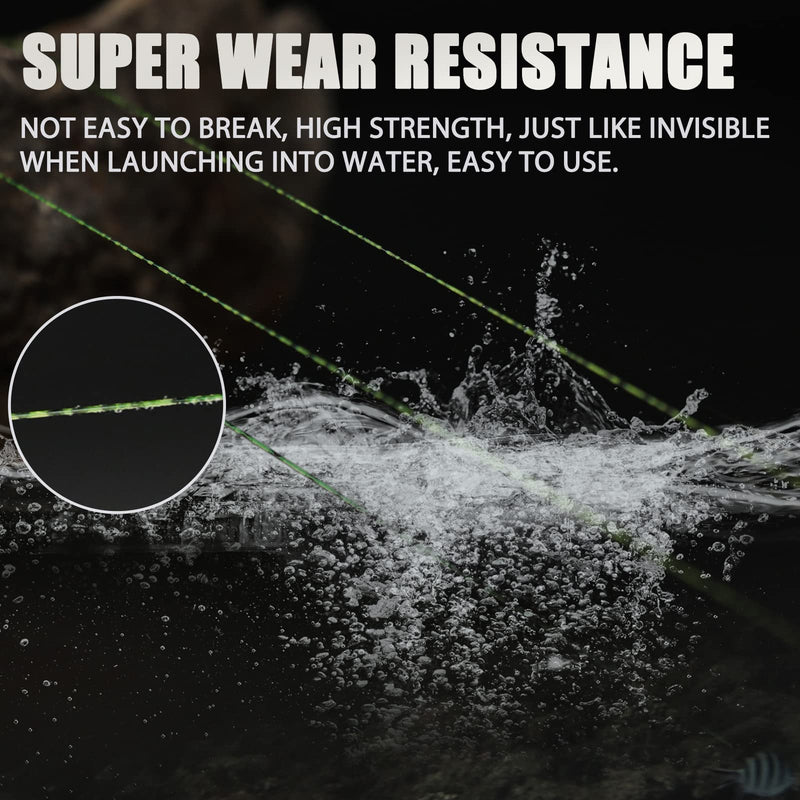 AKvto Speckle Monofilament Fishing Line - Strong Abrasion Resistant Mono Line, Mono Fishing Line 10-35LB, Superior Camouflage Nylon Material Mono Fishing Line 0.30MM/15LB/300YDS Green Fishing Line - BeesActive Australia