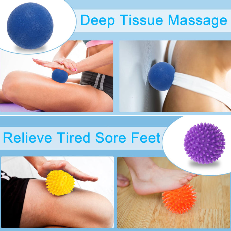 Massage Ball, SANNIX Spikey Ball Massage, Set of 6 for Pressure Reflex Therapy and Trigger Point Massage for Muscle Massage of Foot, Back, Leg and Hand - BeesActive Australia