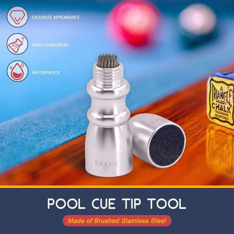 [AUSTRALIA] - Hilitchi Multifunction Bowtie Snooker Billiard Pool Cue Tip Stick Shaper Repair Tools, 3 in 1 Tool - Shaper, Scuffer, Aerator 