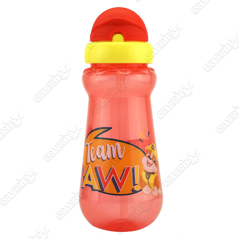 SRV Hub® 2x Paw Patrol Straw Sipper 340ml Plastic Water Bottles Blue and Red (Paw Patrol Chase and Marshall) Paw Patrol Chase and Marshall - BeesActive Australia