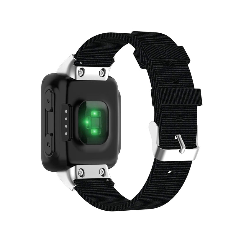 FitTurn Woven Nylon Strap Compatible with Garmin Forerunner 35/ Forerunner 30 Replacement Band with Adjustable Strap Watch Band Fitness Strap Bracelet Wristband for Forerunner 35/30 Watch (Black) Black - BeesActive Australia