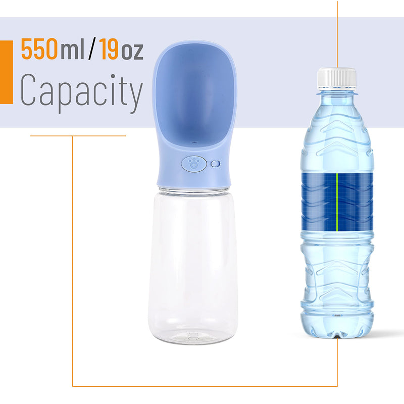 Mr. Pen- Dog Water Bottle, 19oz, Blue, Dog Water Bowl Dispenser, Water Dispenser for Dogs, Portable Dog Water Bottle, Water Bottle for Dogs, Pet Water Bottle, Dog Travel Water Bottle. - BeesActive Australia