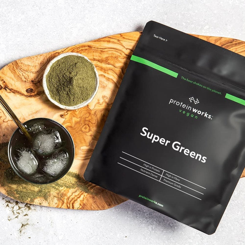 Super Greens Powder | Nutrient Dense Detox Shake | Supports Immune System | 100% Vegan | Protein Works | Tropical Punch | 250g 250 g (Pack of 1) - BeesActive Australia