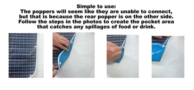 Grendle Adult Food Bib Washable Waterproof Dining aid for Eating and Drinking Ideal for Elderly or Disabled - BeesActive Australia