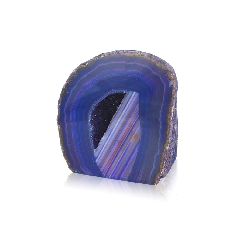 Serafino Genuine Brazilian Agate Geode Healing Crystal Mineral Blue Green Purple Pink Agate Crystals Cristal Stone Gift (Purple) - BeesActive Australia