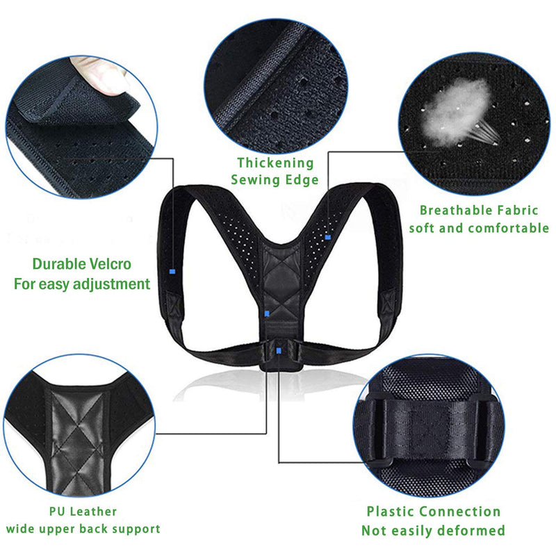 2023 Posture Corrector for Women Men, Back Brace, Comfortable Posture Trainer for Spinal Alignment and Posture Support, Adjustable Back Straightener - BeesActive Australia