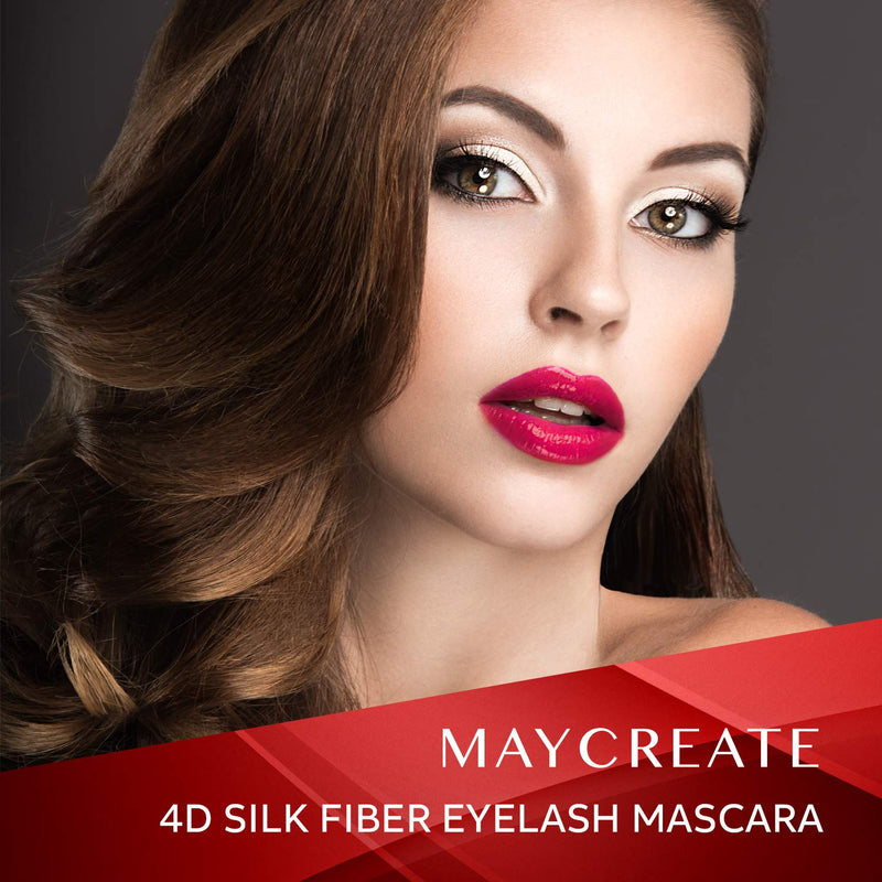 Maycreate 4D Silk Fiber Lash Mascara，Waterproof & Luxuriously Longer 4D Mascara, Thicker, Voluminous Eyelashes, Long-Lasting - BeesActive Australia