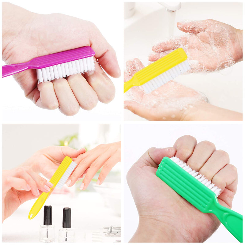 24pcs Handle Grip Nail Brush - Finger Nail Brushes for Cleaning, Hand Fingernail Scrub Brush Kits for Toes and Nails Cleaner, Long Handle Pedicure Brushes for Men and Women,24pieces, Multicolor - BeesActive Australia