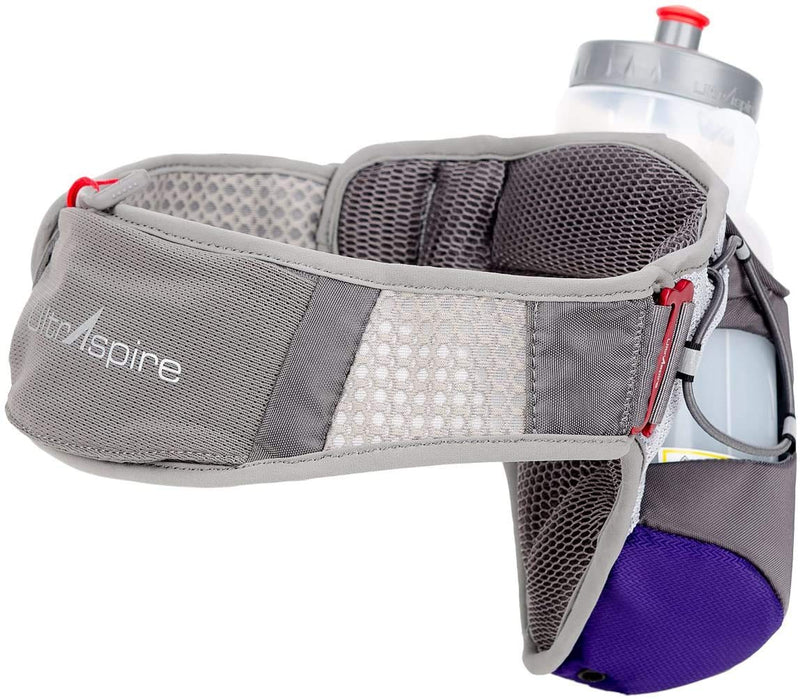 Ultraspire Nerve Hydration Running Trail MBS Waist Belt Pack with 20 oz Bottle, Purple (XL) - BeesActive Australia