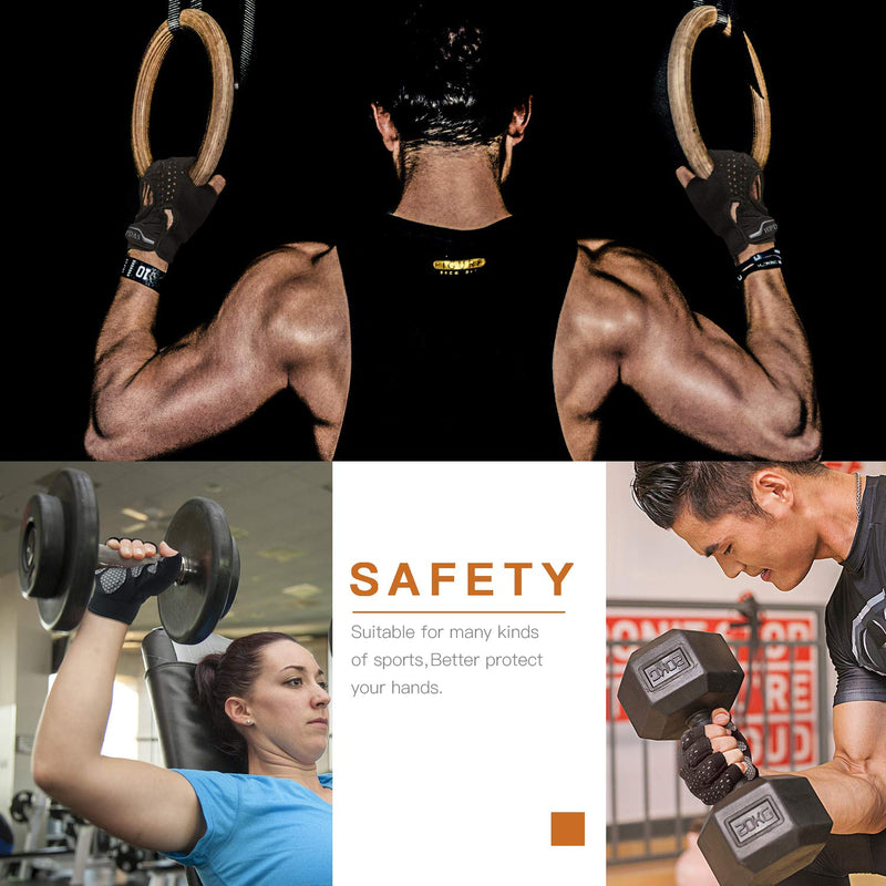 Hopedas Workout Gloves Weight Lifting Gloves Palm Support Protection for Men Women, Exercise Gloves Sports for Training, Fitness, Gym, Black Medium - BeesActive Australia