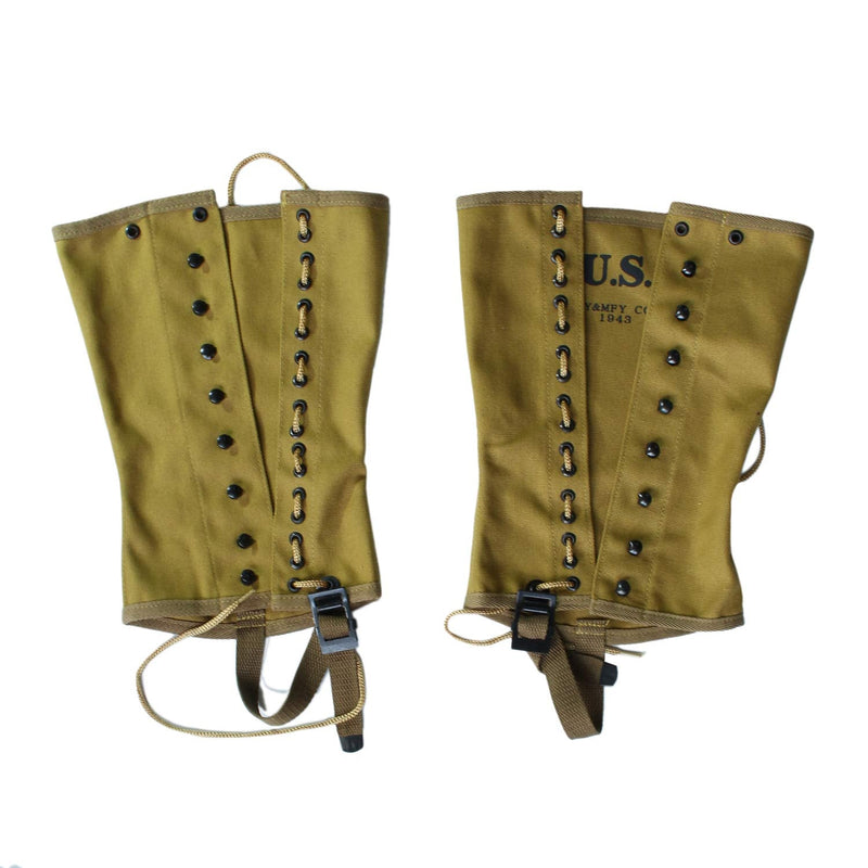 WWII U.S. Soldier WW2 US Leggings Grey Gaiters Puttee Canvas Material Reproduction - BeesActive Australia