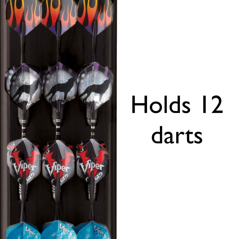 Viper by GLD Products Dart Wall Mounted Caddy Solid Wood Tip Darts Cabinet Black - BeesActive Australia