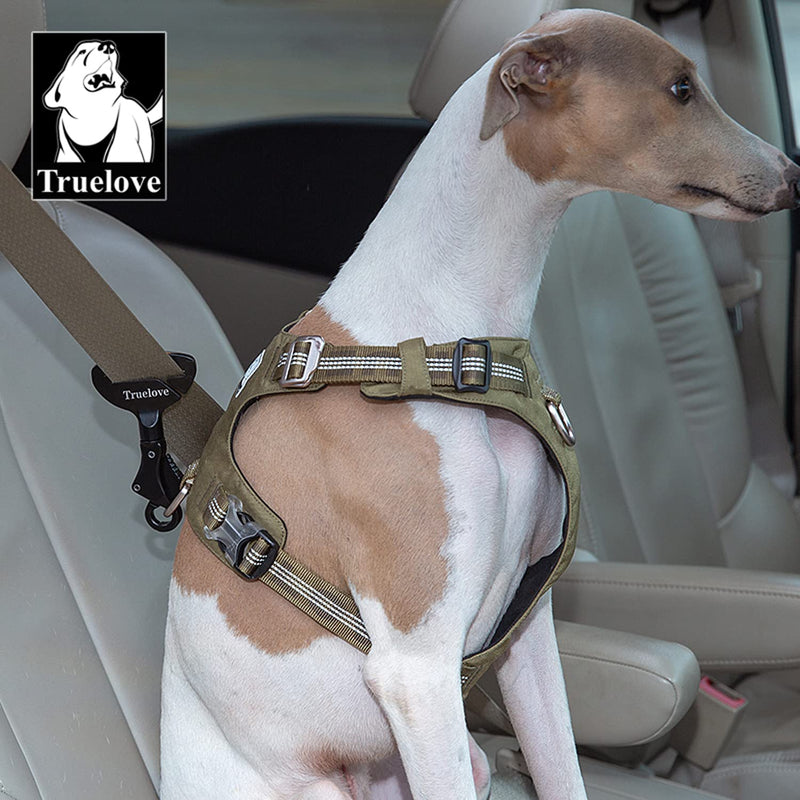 TRUE LOVE Vehicle Seat Belt Safety Buckle Lock, Fit Pet Harness Dog Car Travel Portable Lightweight Medium Black - BeesActive Australia