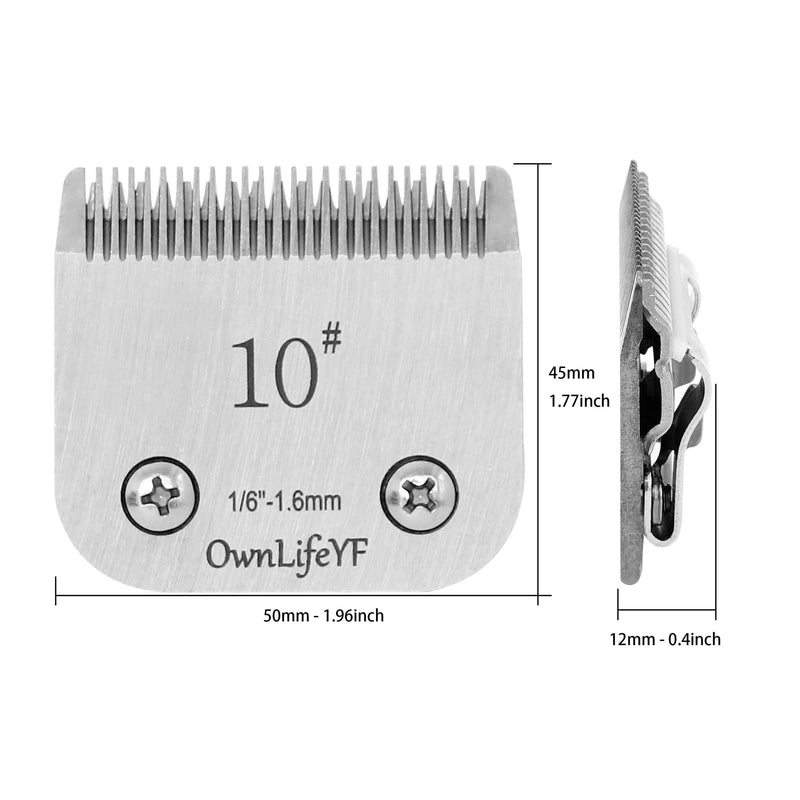 OwnLifeYF Steel Detachable Dog Grooming Clippers Blades #10 7F 10-1.6mm - BeesActive Australia
