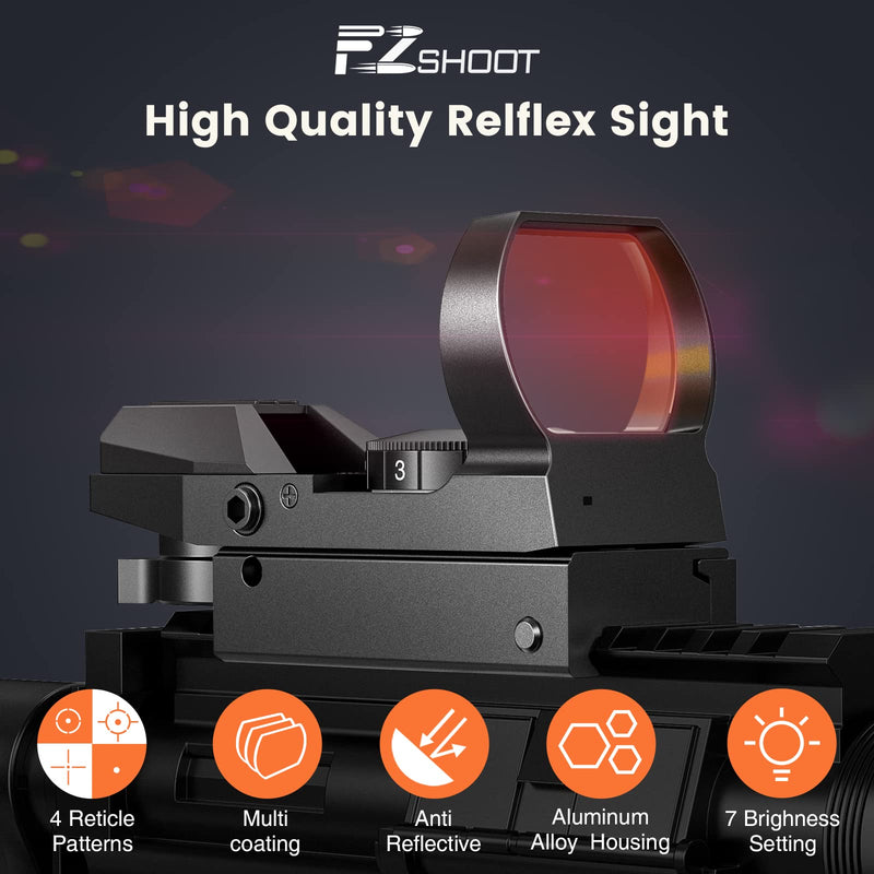 EZshoot Red Dot Sight Reflex Sight , 4 Adjustable Reticles Holographic Optic with 20mm Rail Mount - BeesActive Australia