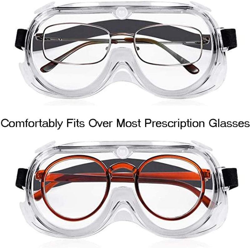 Safety Glasses Over Prescription Goggles Lab Anti Fog Anti Scratch Eye Protection Glasses Chemistry Protective Eyewear For Science Onion Goggles For Women Woodworking welding - BeesActive Australia