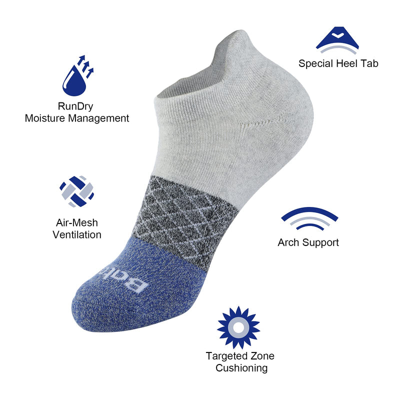 BATAIDIS Womens Running Socks No Show Athletic Cushioned Ankle Socks S-M(9-11) Blue1 - BeesActive Australia